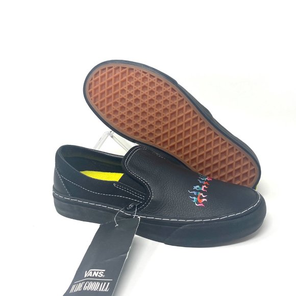 💖MEGA SALE💖NEW VANS Classic Slip On  Black Color Women s Flame SB VN0A3MUCN3H - Picture 5 of 10